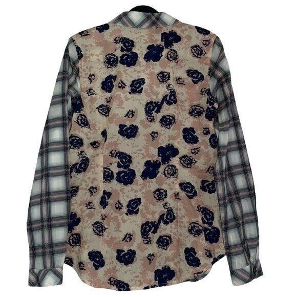 Cabi Small Floral & Plaid Button Down Top - Picture 2 of 5